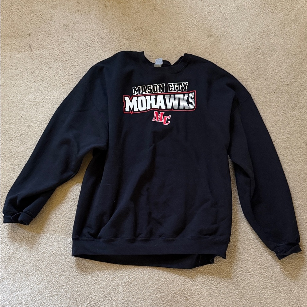 Mason City Mohawks Black Crewneck Sweatshirt